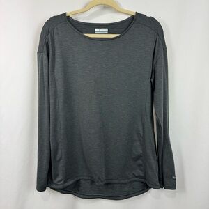 Columbia Women’s M Heather Grey Long Sleeve Shirt Lightweight Casual Relaxed Fit